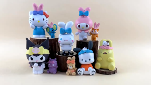 （Cartoon/5）3D Sanrio Werewolf PVC Cartoon Figure Trendy Desktop Decoration Collection Souvenir