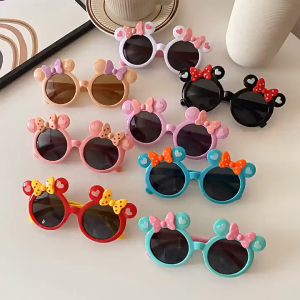 Kacamata Hitam Kacamata Anak Desain Pita Polkadot