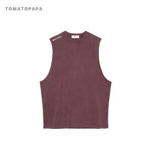 TOMATOPAPA Mens Casual Fitness Tank Top round Neck Sleeveless Summer Sportswear Breathable Cotton Youth Fashion Sweat Absorbent