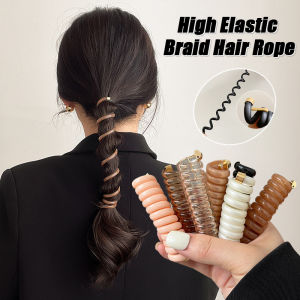 New Magic Braid Hair Rope Telephone Wire Elastic Rubber Hair Ties Girls High Ponytail Spiral Hair Band for Women Hair Accessories
