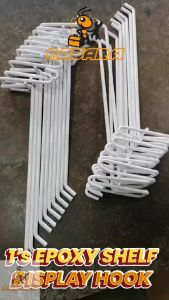 Nasara 1 Pcs Epoxy Display Panel Shelf Holder Hook Racks Hang Storage Retail Shop Peg Hooks / Cangkuk Rak Kedai