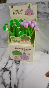 Shack Gel Pen Fighting Scallion /Karakter Lucu Karet 3D Bisa Goyang