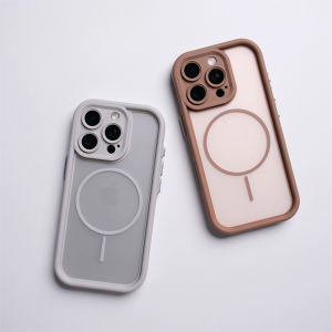Mờ Làm Mát điện thoại nam châm Trường Hợp Đối Với iPhone 17 16 15 14 13 Pro Max Cho Magsafe tản nhiệt Cạnh Làm mờ Ốp lưng cho iPhone 17 Pro Max bọc hoàn toàn Ống Kính Chống Sốc Vỏ bảo vệ