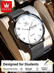 OLEVS | Quiet Mechanical Quartz Watch For Exam Students