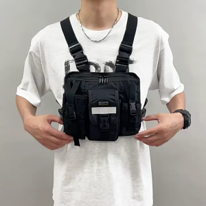 Men Sling Bag for Travel Outdoor Cycling Chest Bags Tactical Backpack Multifunctional Rucksack Bag Off-road Vest Chest Bag