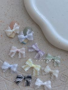 Mustard Fan New Handmade Lace Bows Vintage Court Style Mermaid Organza Bow Jewelry