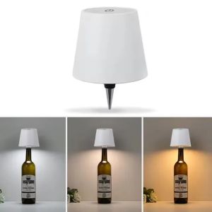 Wireless Bottle Lamp 3-Color Touch Control with Stepless Dimming Perfect Fit for Wine Bottles Replaces Traditional Wine Corks