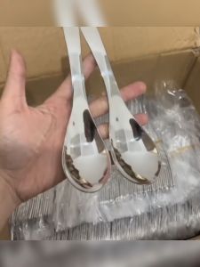 17 MILE Stainless Steel Dinner Spoons Soup Spoon Thick Heavy-weight Spoons Mirror Polished Round Rice Spoon