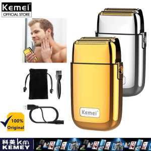 Kemei KM-TX1 Factory direct full metal electric shaver reciprocating double head USB charging mens shaver