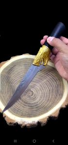 Dao Lọc Thịt Dao Thái Nhà Bếp Đa Năng Siêu Bén Cán Nhựa Vân Chìm Bọc Đầu Rồng Vàng Có Vỏ