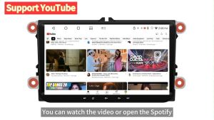 เครื่องเสียงรถยนต์สเตอริโอสำหรับ VW 9นิ้วเครื่องเสียงรถยนต์ VW 9นิ้วเครื่องเสียงรถยนต์สเตอริโอ GPS บลูทูธวิทยุ FM สำหรับ VW Passat Golf MK5 MK6 Jetta T5 EOS โปโลที่นั่ง Touran