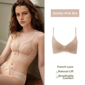 GAINREEL | Comfortable Wirefree Gathering Small Bust Lace Breathable Thin Bra