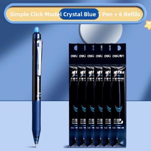 deli | Erasable Retractable Writing Pen for Students 0.5mm