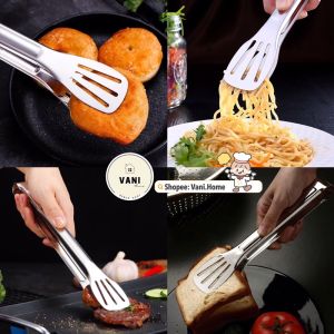 COMBO 2 Kẹp Inox Đa Năng  Gắp Đồ Chiên Rán Thịt Nướng BBQ Bít Tết Gắp Bánh Cao Cấp Chống Gỉ
