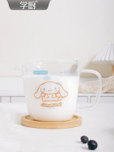 Measuring Cup Glass KT Big Ear Dog High Temperature Resistant Graduated Glass Baking Tool Thickened For Home 350ml/500ml