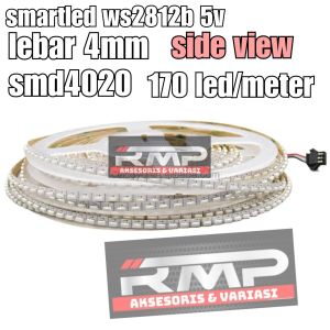LED RGB WS2812B 5V SIDE VIEW 144 LED DAN 170NLED PERMETER LAMPU LED STRIP WS2812B NYALA SAMPING 5 VOLT