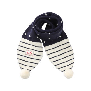 JNXS | Khăn Quàng Cổ Đua Mặt Jacquard Màu Khối Sọc Chấm Bi Bóng