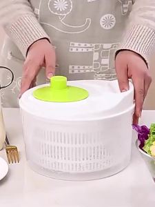 Salad Spinner Lettuce Greens Washer Dryer Drainer Crisper Strainer for Washing Drying Leafy Vegetables Kitchen Tools
