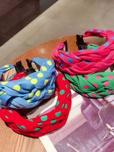 Spring Red Wide Korean Style Braided Headband High Hairline Pressed Hair Colorful Hair Accessories for Children Girls