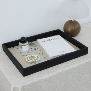 Modern High-end Leather and Horse Hair Tray Incense Storage Ornament
