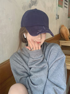 หมวกเบสบอลสไตล์เกาหลีทรงกว้างปี 2024 ทรงเก่าพร้อมลายดาวสไตล์ฮิปฮอปสำหรับผู้ชายและผู้หญิง หมวกทรงปากเป็ดแบบลำลอง