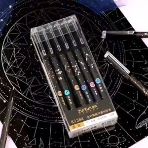 12pcs/Box Constellation pen Black ink Erasable Gel Pen