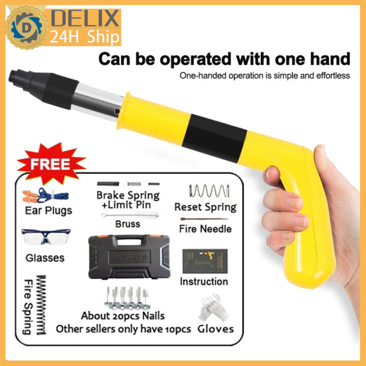 Delixi Nail Gun power tools Rivet Tufting Nail Gun Manual Steel ...