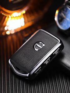 Kunci Kereta Volvo Premium Key Cover Aluminium Alloy Genuine Leather Key Cover for Volvo S60 S90 XC60 XC90 V90 XC40 V70