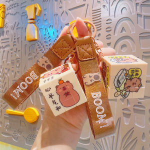 Creative Mini Cube Keychain Backpack Pendant Small Gift Toy Celebrity ABS Material Keychain Festive Supplies