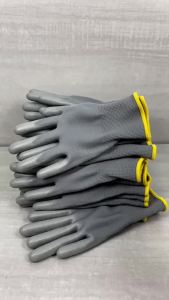 3 Pairs Coated Palm Coated Finger Gloves Electronic Maintenance Assembly Workshop Durable Wear-Resistant Labor Insurance Gloves