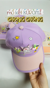 [HỎA TỐC] Mũ cho bé gái bé trai 2-8 tuổi nón kết trẻ em hình Kuro hoạt hình vành phối màu dễ thương vòng đầu 53cm Urombaby