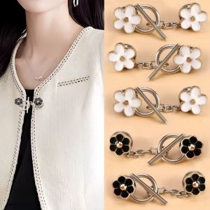 5sets Metal OT Button Up Clothes With No Sewing Mother Button Up Coat Sweater Cardigan Womens Decorative Brooch Button