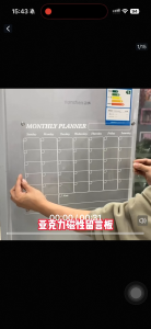 A3 A4 Clear Acrylic Magnetic Calendar Board Weekly Monthly Whiteboard Marker Board Schedule Message Writing Tablet