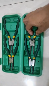 4pcs Circlip Plier Set 7-Inch Professional Card Spring Plier Kit For Retaining And Snap Ring Removal In A Boxed Kit