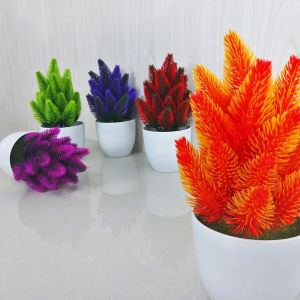Azgalery PBP26 / Pot Bunga Phoenix Plastik Tanaman Palsu Dekorasi Rumah Artifisial Import / COD