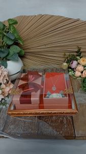 Kotak Frame FiberTempat Perhiasan Kalung dan Uang untuk Mahar atau Seserahan Pernikahan - FUK