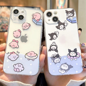 Cute Creative Cartoon Phone Case for  15Pro Max 14Capi Star 13Mini New Model 12Inspired 11Unique 76 Full Cover Anti-Fall Transparent Soft Shell