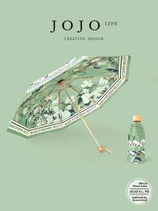 Double-Sided Floral Double-Layer Black Glue Sunshade Umbrella UV Protection Mr. Grocerys PD. General Purpose Weatherproof Umbrella