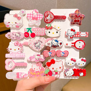 Cute Kitty Girl Hair Clips Baby Forehead Fringe Cards Childrens Hair Accessories Cartoon Style Fashionable Toddler Hairpins