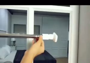 Pipa Tiang tongkat fleksibel stainles 70-120 cm  tongkat serbaguna/tiang kamar mandiTIANG TONGKAT lemarigantungan pakaian/tongkat kolong meja dapur/TIANG PIPA TONGKAT jendelagantungan peralatan dapur FLEKSIBEL GORDEN/TIANG PINTU JENDELA TANPA PAKU