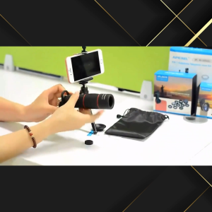 (TREENDY) APEXEL 2 in 1 Lensa Teropong Kamera HP dengan Tripod Telephoto Fotografi Jernih 18X