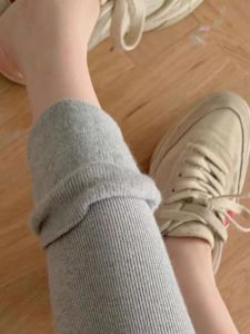 Spring Autumn High Waist Slim Fit Cotton Pants for Women with Fleece Lining Elastic Waist Black Outside Wear Thickened