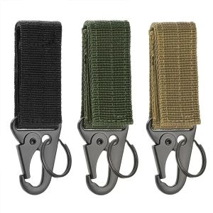 Bộ Phụ Kiện Móc Khóa Tam Giác Bằng Dây Dù Nylon Molle Móc Khóa Treo Chiến Thuật Dụng Cụ Leo Núi Cắm Trại Ngoài Trời 2/3 Món