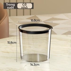 Thùng Rác Acrylic Trong Suốt Dài