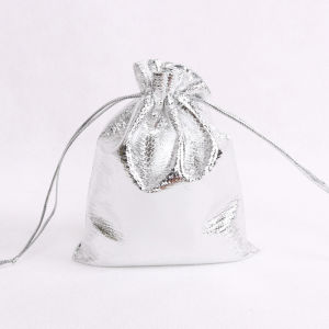 10/50pcs/lot Silver/Gold Colors Gift Bag Wedding Party Gift Bag Candy Jewelry Storage Drawstring Bag 8 Sizes To Choose From