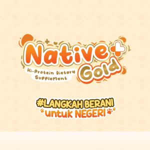 Olive Care Vitamin Kucing NATIVE+ GOLD Protein Tinggi 110gr untuk Nafsu Makan Berat Badan Gembul Kulit Sehat Cegah Bulu Rontok Imunitas Daya Tahan Tubuh Kesehatan Pencernaan dan Pelengkap Nutrisi Makanan Harian Kucing