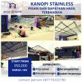 Kanopi stainless steel atap upvc / solartooff / flat / policarbonate / kaca / akrilik dll. 