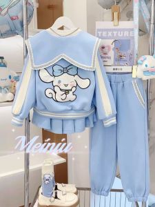 ชุดเด็กผู้หญิง ชุดฤดูใบไม้ร่วง 2025 ใหม่ เสื้อคลุมเด็ก เสื้อผ้าเด็กผู้หญิง กระโปรงสุนัขแอนิเมชั่น ชุดเด็ก ชุดเด็ก ชุดเด็ก