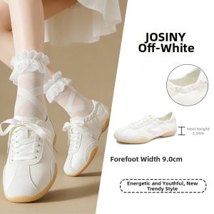 Josiny | Vintage Stylish Genuine Leather Summer New White Sneakers