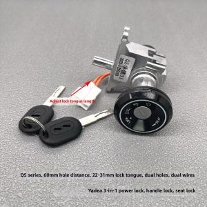 Yadea Electric Vehicle Power Lock Core Switch Key Socket Set Suitable for Crown M6 Electric Door Lock Power Supply Lock